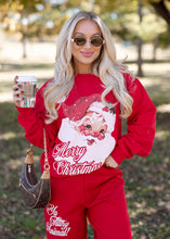 Load image into Gallery viewer, Vintage Santa Claus Bright Red Sweatshirt
