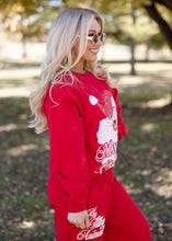 Load image into Gallery viewer, Vintage Santa Claus Bright Red Sweatshirt
