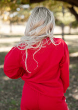 Load image into Gallery viewer, Vintage Santa Claus Bright Red Sweatshirt
