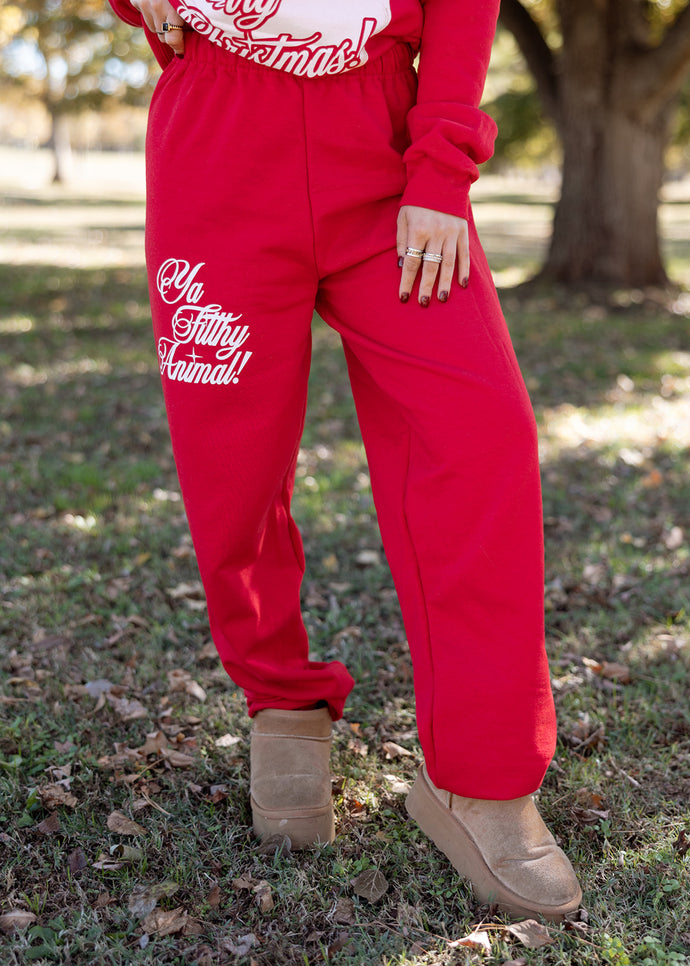 Filthy Animal Bright Red Sweatpants