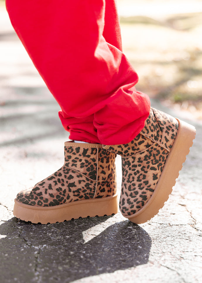 Brigham Leopard Print Platform Booties