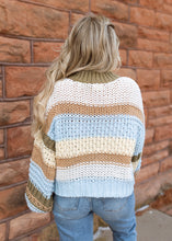 Load image into Gallery viewer, Victoria Multi Color Chunky Striped Sweater
