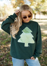 Load image into Gallery viewer, Mint Glitter Tree Sweatshirt
