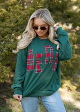 Load image into Gallery viewer, &quot;MERRY&quot; Plaid Green Pullover Top
