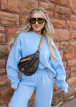 Load image into Gallery viewer, Baby Blue Dropped Shoulder Sweatshirt
