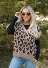 Load image into Gallery viewer, Mocha Leopard Sweater Vest
