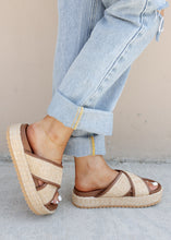 Load image into Gallery viewer, Bamboo Neutral Criss Cross Sandal
