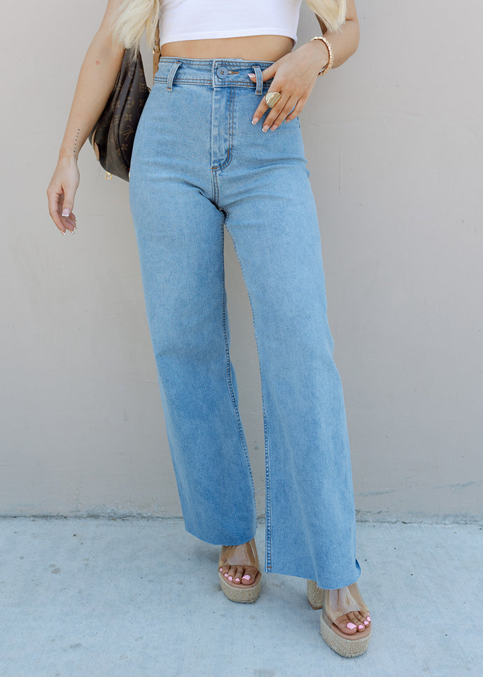 Jules Wide Leg Vintage Denim Pants