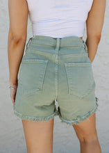 Load image into Gallery viewer, Olive High Rise Crossover Shorts
