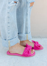 Load image into Gallery viewer, Tao Hot Pink Bow Slide Sandal
