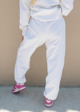 Load image into Gallery viewer, &quot;MOM&quot; Varsity Pink &amp; White Sweatpants
