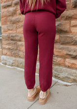 Load image into Gallery viewer, Cabin Fever Burgundy Cardigan &amp; Jogger Set
