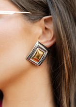 Load image into Gallery viewer, Stetson Mixed Metal Square Earring
