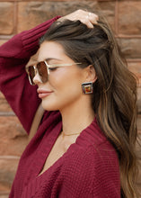 Load image into Gallery viewer, Stetson Mixed Metal Square Earring
