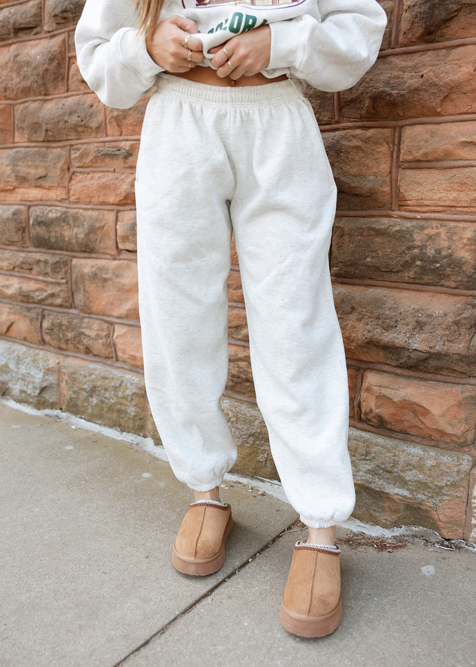 Heather Grey Overfit Jogger Sweatpants