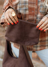 Load image into Gallery viewer, Uptown Chic Simple Faux Suede Tote - Coffee
