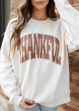 Load image into Gallery viewer, &quot;Thankful&quot; Beige Corded Crew
