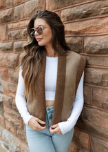 Load image into Gallery viewer, Locked In Brown Sherpa &amp; Suede Vest
