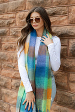 Load image into Gallery viewer, Keeping Cozy Chunky Scarf - Multi Plaid
