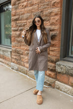 Load image into Gallery viewer, Brown Check Plaid Trench Coat
