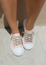 Load image into Gallery viewer, Aman Pink Glitter Lace Sneaker
