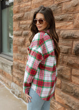 Load image into Gallery viewer, Festive Flair Red &amp; Green Plaid Shacket
