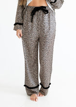 Load image into Gallery viewer, Feeling Fabulous Leopard Satin Pajama Set
