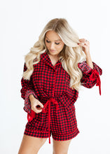 Load image into Gallery viewer, Sweet Dreams Red &amp; Black Gingham Pajama Set
