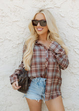 Load image into Gallery viewer, Blake Brown Plaid Flannel
