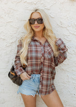 Load image into Gallery viewer, Blake Brown Plaid Flannel
