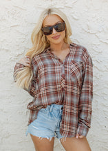 Load image into Gallery viewer, Blake Brown Plaid Flannel
