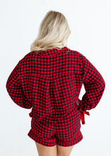 Load image into Gallery viewer, Sweet Dreams Red &amp; Black Gingham Pajama Set
