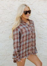 Load image into Gallery viewer, Blake Brown Plaid Flannel
