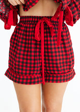 Load image into Gallery viewer, Sweet Dreams Red &amp; Black Gingham Pajama Set
