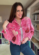 Load image into Gallery viewer, rts: Sequin Heart Corduroy Shacket*
