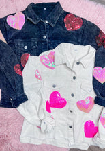 Load image into Gallery viewer, rts: Sequin Heart Corduroy Shacket*
