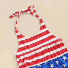 Load image into Gallery viewer, RTS: Stars and Stripe Halter Jumper
