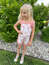 Load image into Gallery viewer, RTS: The Bow Pink and White Romper
