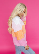 Load image into Gallery viewer, Got Me Pink Colorblock Sweater
