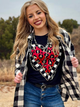 Load image into Gallery viewer, Be Kind Leopard Heart Long Sleeve Tee
