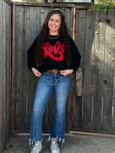 Load image into Gallery viewer, Love in Metallic Red Puff Sweatshirt
