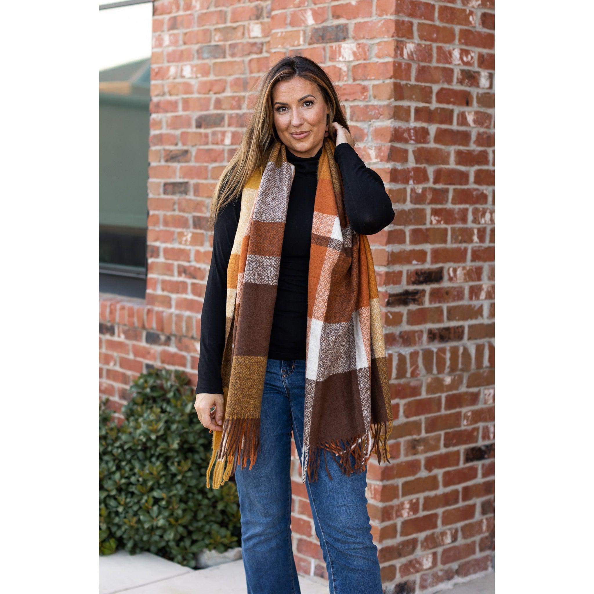 Ready to Ship  The Lina Colorful Plaid Knitted Scarf – The Vintage Leopard