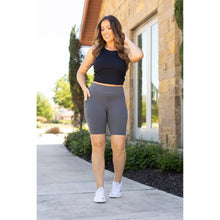 Load image into Gallery viewer, Ready to Ship | Charcoal BIKER  SHORTS - Luxe Leggings by Julia Rose®
