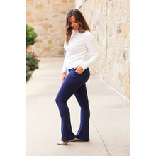 Load image into Gallery viewer, Ready to Ship  | Navy FLARE Leggings with Pocket*
