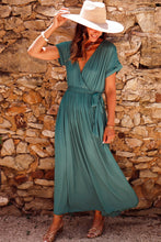 Load image into Gallery viewer, RTS: The Chloe Teal Wrap Dress-
