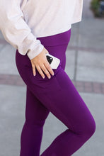 Load image into Gallery viewer, *Ready to Ship | The Reese  Purple Flare Leggings -  Luxe Leggings by Julia Rose®
