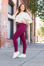 Load image into Gallery viewer, PreOrder | Maroon Full Length Leggings with Pocket  - Luxe Leggings by Julia Rose®
