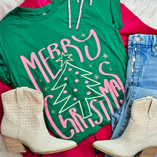 Load image into Gallery viewer, Merry Christmas Vintage Evergreen Tee
