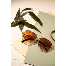 Load image into Gallery viewer, Ready to Ship | The Gold / Caramel Tea Kay - High Quality Unisex Aviator Sunglasses*
