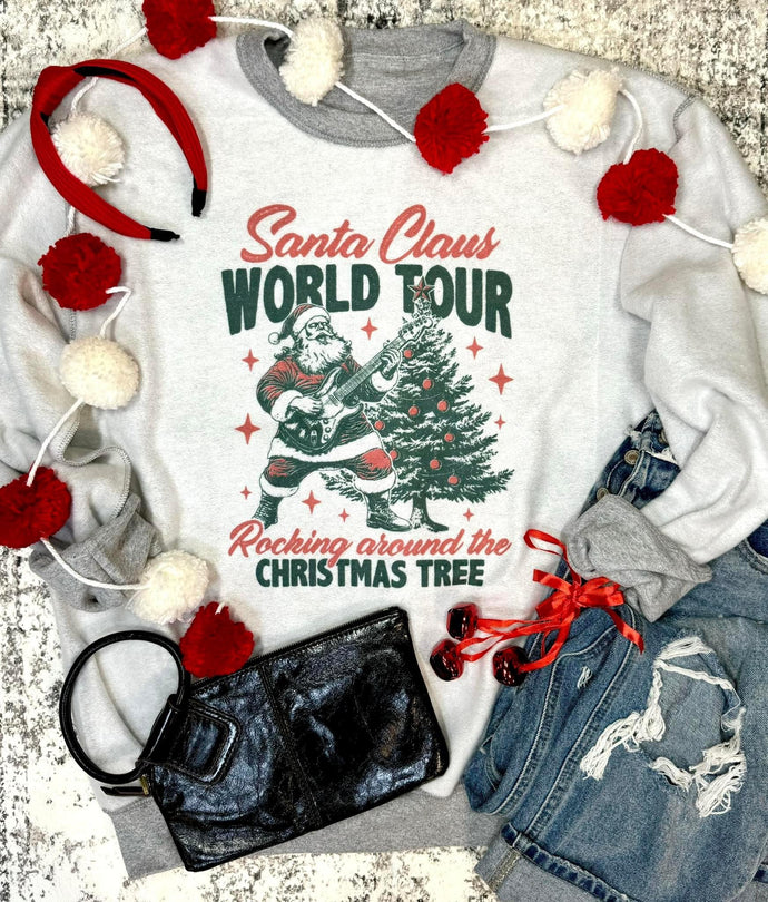 Santa Claus World Tour Inside Out Grey Sweatshirt